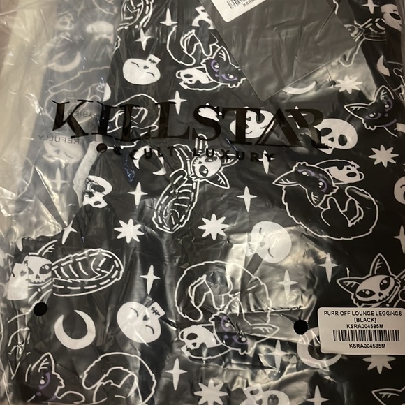NWT Killstar Purr off Lounge leggings black Size M - Picture 5 of 11